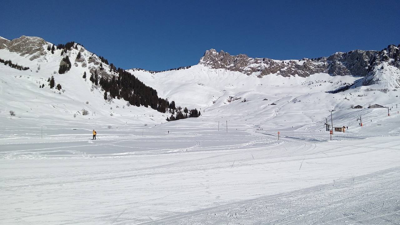 Un paysage de neige dans les Bauges